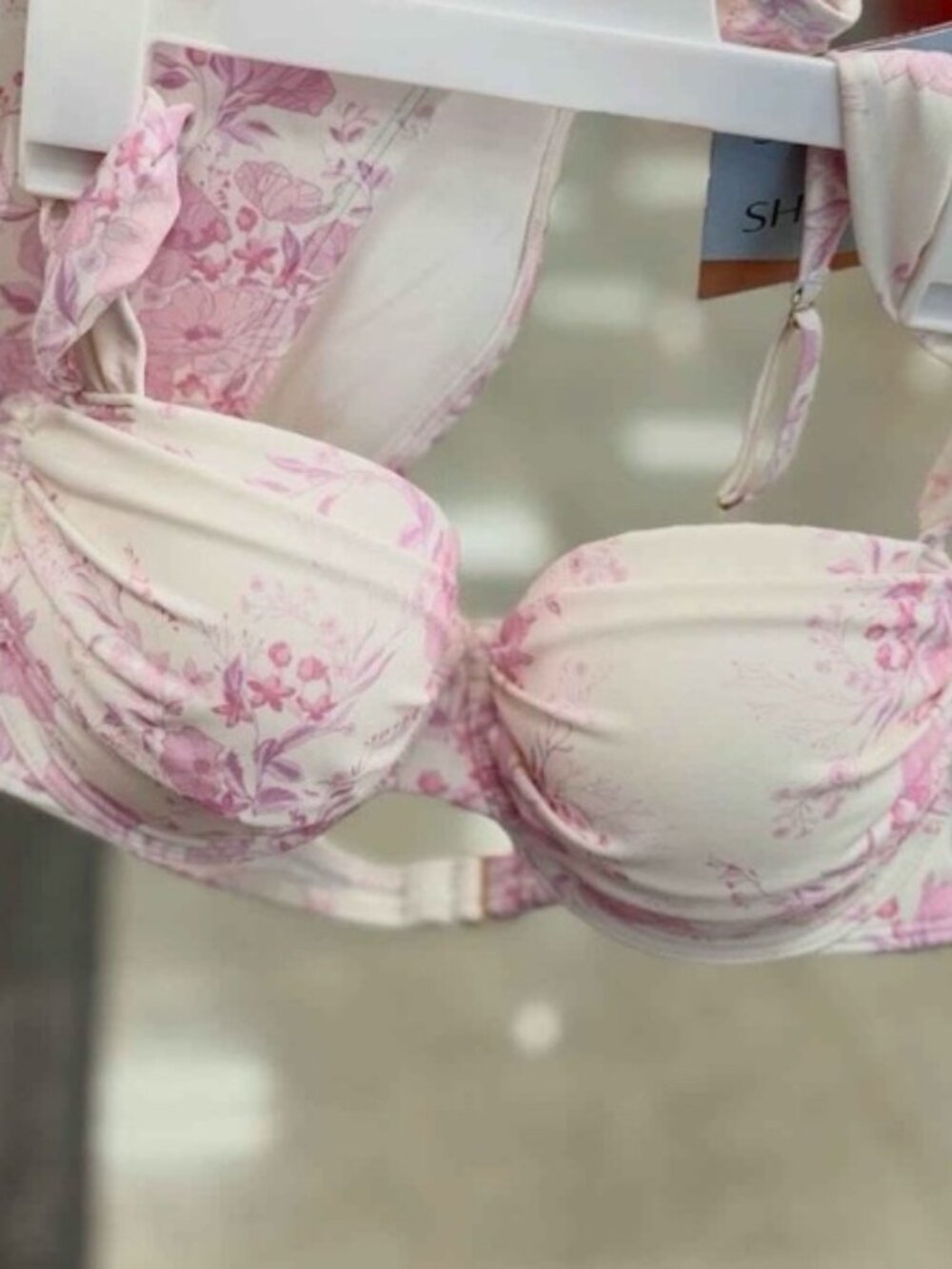 Bundle to Save! Shade & Shore Cream & Pink Floral Underwire Bikini Top